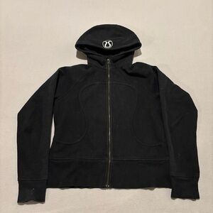 Lululemon Hoodie Black Solid Size 10 Full Zip Gym Workout Training Outdoor